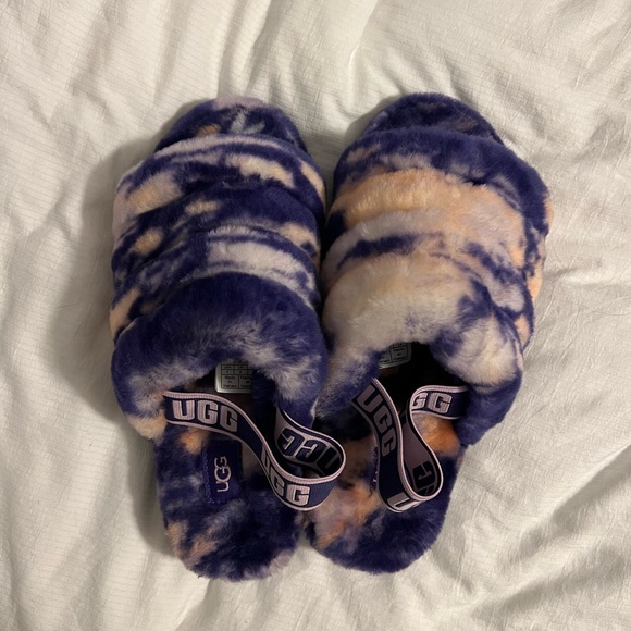 UGG Fluff Yeah Slide Marble Violet Night - Picture 1 of 5